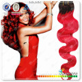 Most Fashionable red Ombre indian hair, 2014 new arrivals Grade 6a 1B red indian remy hair weave